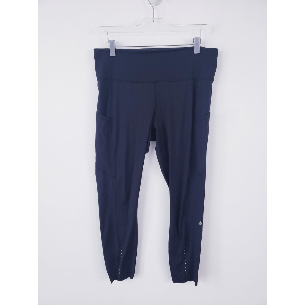 Lululemon Fast and Free Tight Legging Black High Rise Pockets 25" Size 12